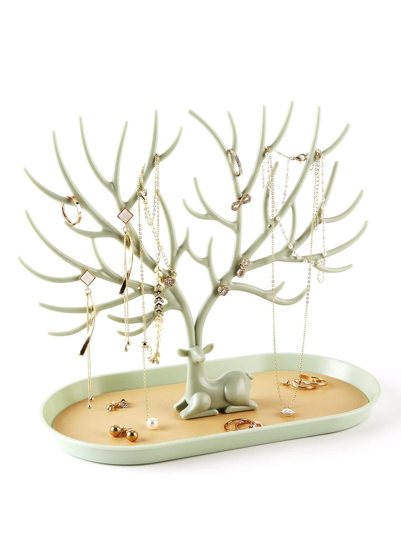 Oasisgalore Antlers Jewelry Display Stand,Tree Tower Rack Hanging Organizer for Ring Earrings Necklace Bracelet  - Image 1