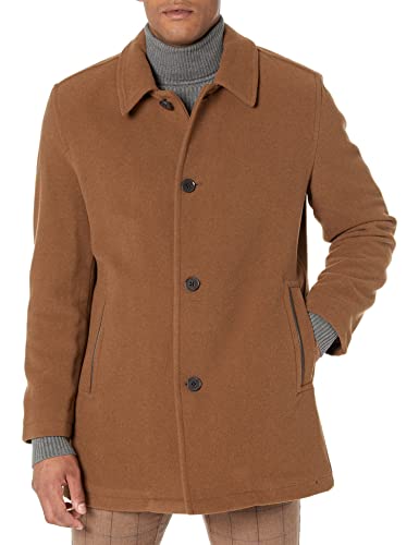 Cole Haan Signature Mens Wool Plush Car Coat camel XLarge