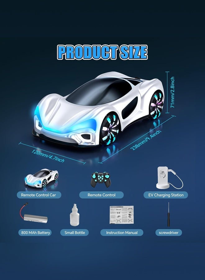 سيارة تعمل بالتحكم عن بعد بالإيماءة، سيارة تعمل بالتحكم عن بعد للانجراف مع مؤثرات ضوئية وصوتية، لعبة سيارة نموذج طيران عالية التردد 2.4 جيجاهرتز (مناسبة للأطفال)، يمكنها الدوران 360 درجة، هدية  المث - Image 5