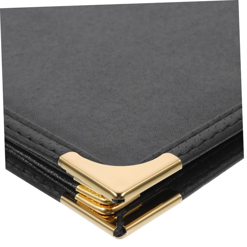 Black PVC Menu Holder Water Oil Resistant Desk Cover Protector for Hotel Restaurant - Image 3