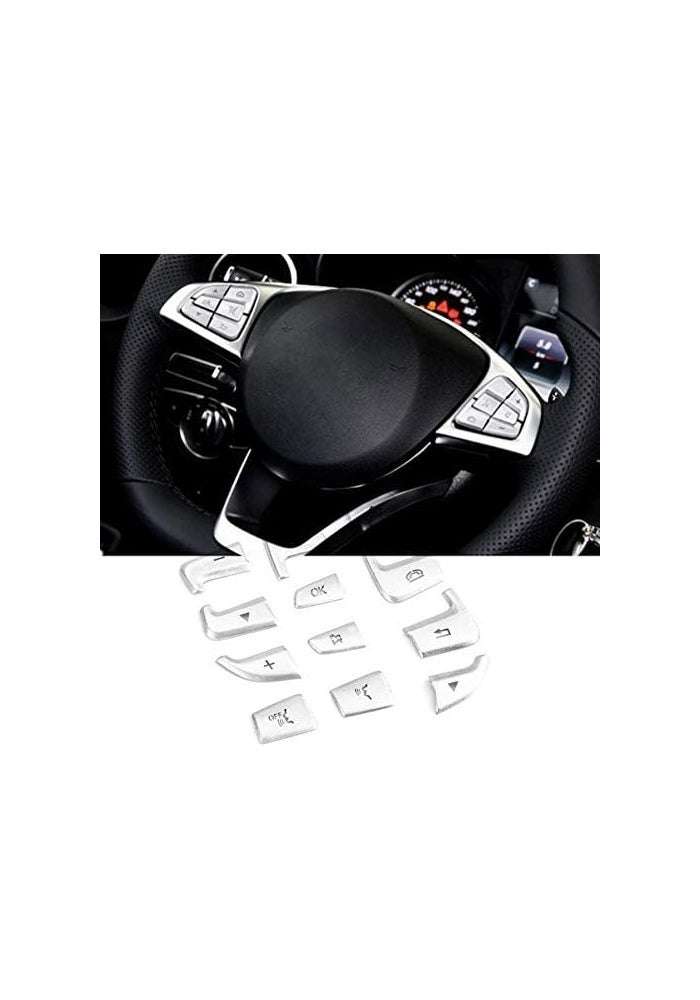 Wivplex 12Pcs Steering Wheel Button Decorative Stickers for Mercedes-Benz - Image 2