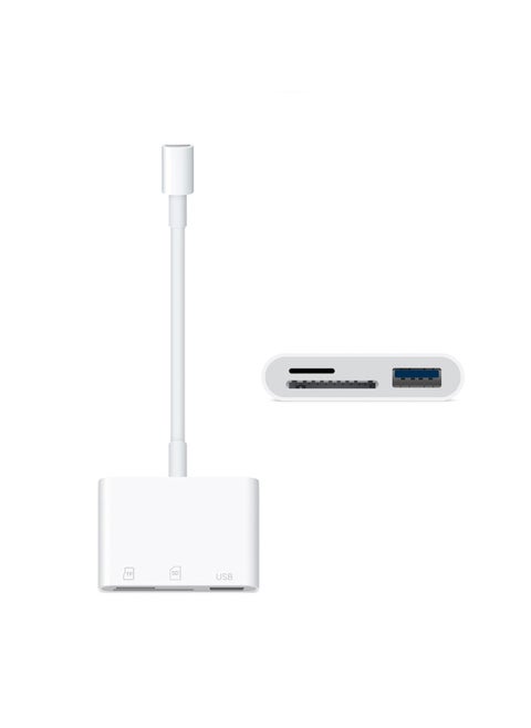 Multi-Function Card Reader  Lightn 3-in-1 【 Read TF/SD/USB 】