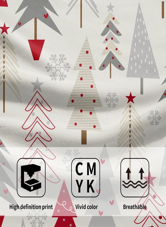 Aytipun Christmas Hand Towels for Bathroom Set of 2 Red Grey Xmas Tree Snowflakes Print Holiday Themed Decorative Handtowels Soft Absorbent Bath Towel for Home Guest Room Hotel Gym Spa - Image 3
