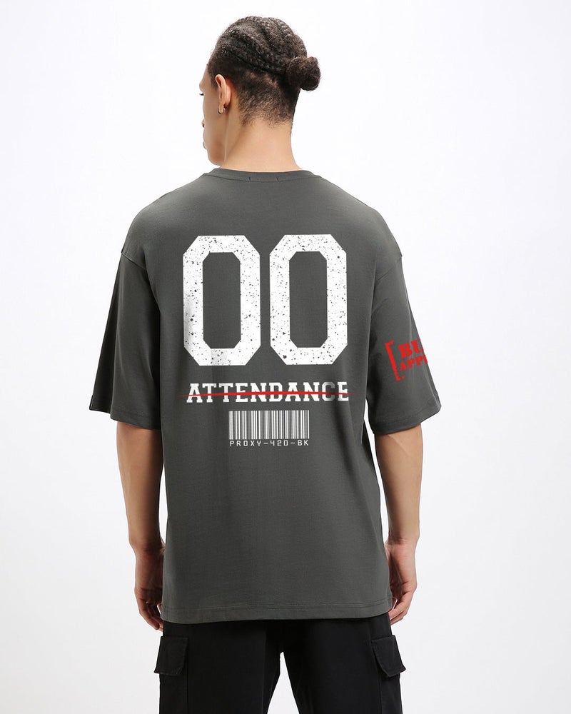 bewakoof Men's Grey Bunked Typography Oversized T-shirt - Image 4