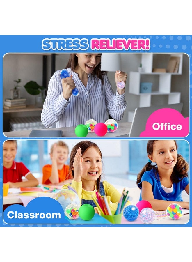 Lemostaar 6 Set Squishy Sensory Stress Squeezing Balls forAdults: Best Calming Tool to Relieve Anxiety, Vent Mood and Improve Focus, Easter Basket Stuffers for Kids, Goodie Bag Stuffers - Image 4