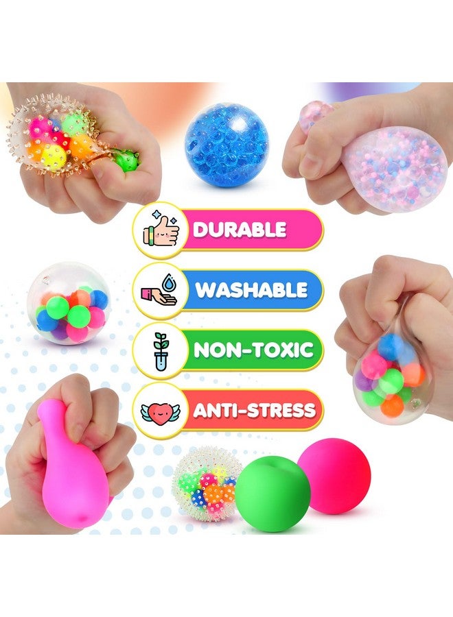 Lemostaar 6 Set Squishy Sensory Stress Squeezing Balls forAdults: Best Calming Tool to Relieve Anxiety, Vent Mood and Improve Focus, Easter Basket Stuffers for Kids, Goodie Bag Stuffers - Image 5