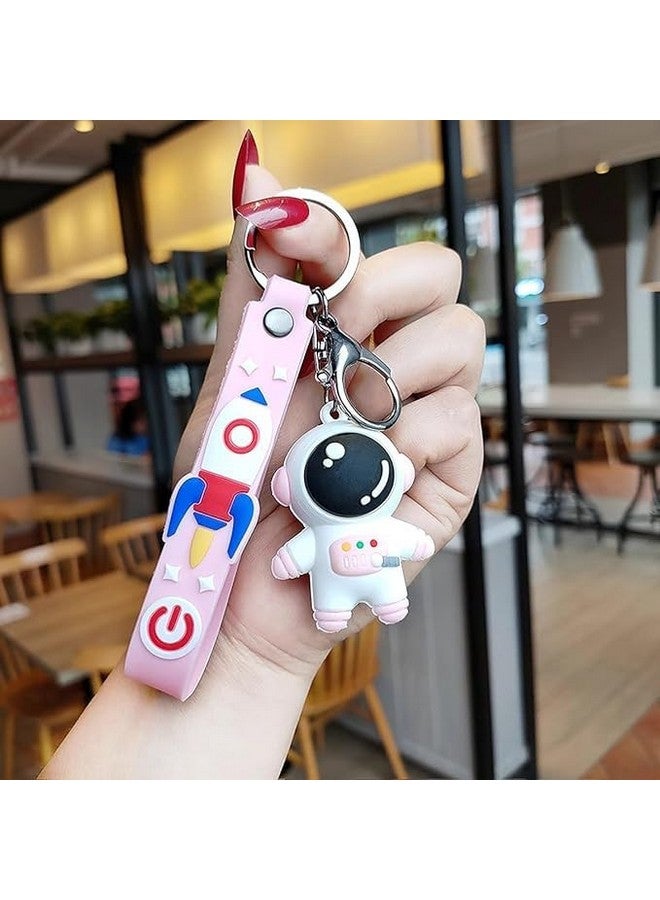 BROGBUS Metal Double Pendant Ring Design Space-Suited 3D Astronaut Keychain Keyrings for Kids Girl Car and Student Bag (Multicolor, Pack of 2) - Image 5