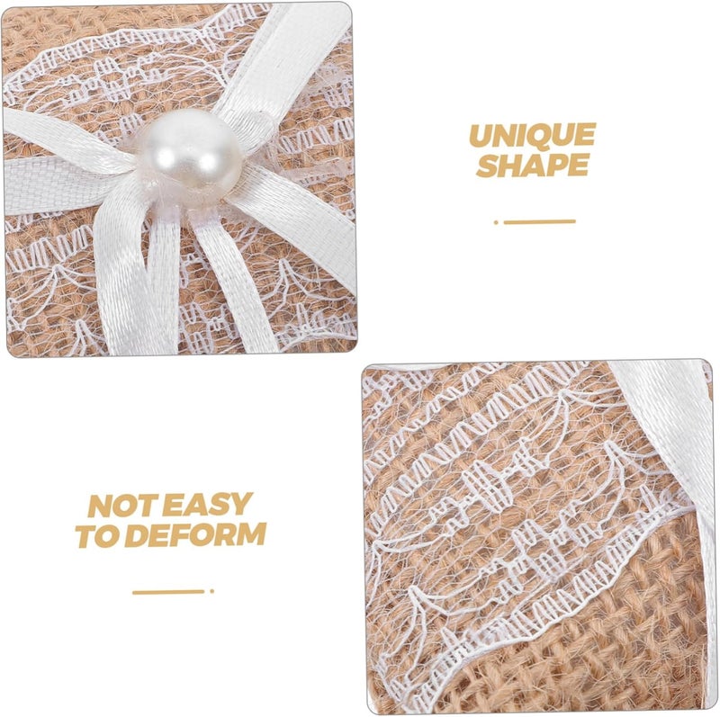 4pcs Rustic Wedding Cushion for Engagement Ceremony Bridal Photography Props Charming Decor Lightweight Versatile - Image 3