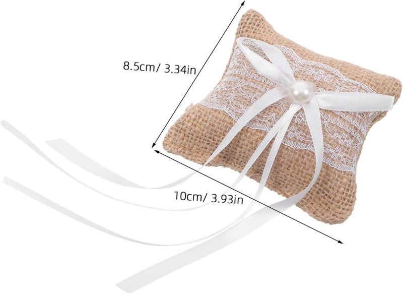 4pcs Rustic Wedding Cushion for Engagement Ceremony Bridal Photography Props Charming Decor Lightweight Versatile - Image 2