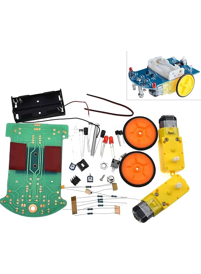 erorex 2Pcs Diy D2 1 Intelligent Tracking Car Electronic Welding Kit Spare Parts Assembly Of Teaching And Training Components - Image 2