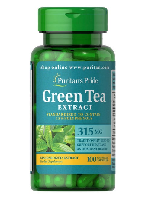 Green Tea Standardized Extract 315 mg 100 Capsules