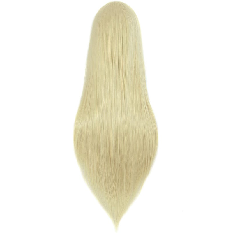 MapofBeauty MapofBeauty 32" 80cm Long Straight Anime Costume Cosplay Wig Party Wig (Light Blonde)  - Image 2