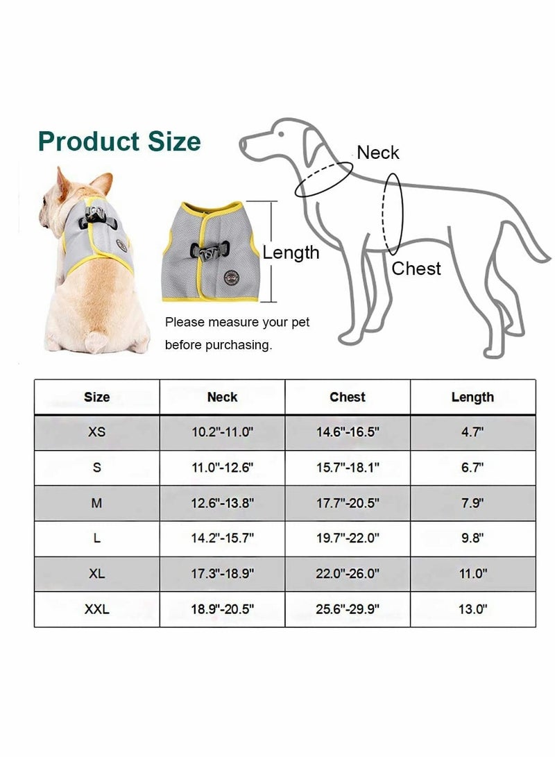 SOLARAE Dog Harness, Dog Cooling Vest Harness, Breathable Cool Pet Cooler Vest for Outdoor Training Walking Hiking, Summer Cooling Jacket for Small Medium Dogs, Mesh Adjustable Outdoor Training Walking(M) - Image 4