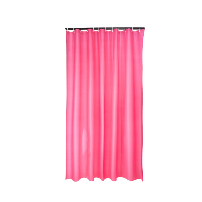 general Solid Color PEVA Shower Curtain Waterproof Mildew Resistant with Metal Grommets - Image 1