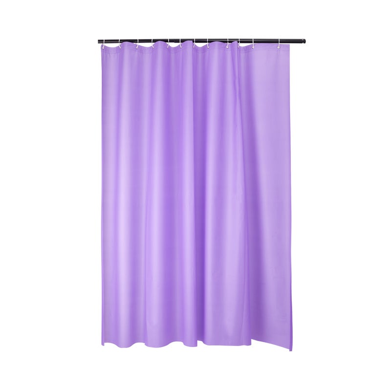 general Solid Color PEVA Shower Curtain Waterproof Mildew Resistant with Metal Grommets - Image 4