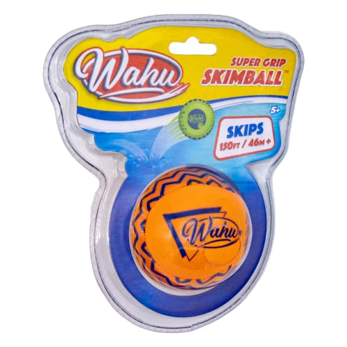 Wahu Super Grip 100% Waterproof Skimball Pool Toy, Water Skipping Ball for Pool and Beach, Skips Over 150' on Water, Orange - Image 3