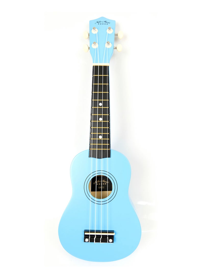 Mike Music 21inch ukulele with Bag, Strap, Pick, and Extra Strings (Blue)  - Image 2