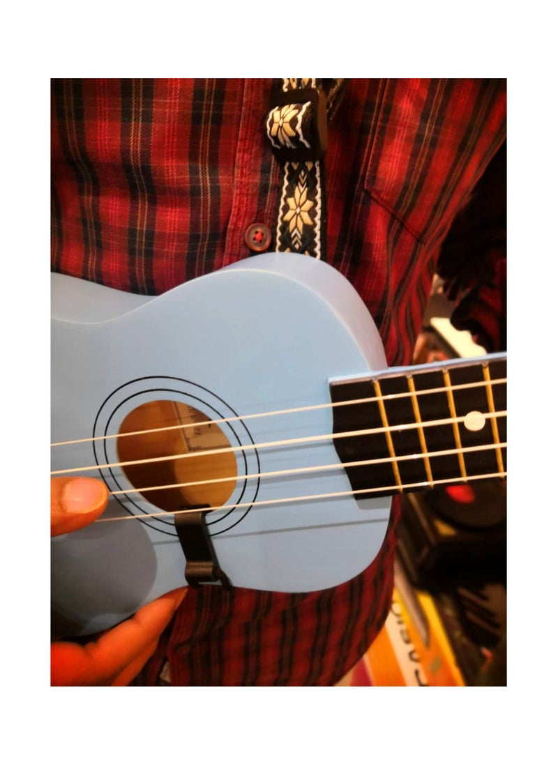 Mike Music 21inch ukulele with Bag, Strap, Pick, and Extra Strings (Blue)