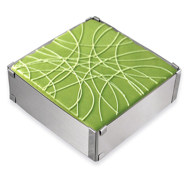 Cake Stainless Steel Adjustable Cake Ring Square Shaped Mousse Cake Cutter Baking Pastry Baking Tool for Birthday Cake Party Dessert Restaurant Kitchen Gadgets Dishwasher Safe - Image 3