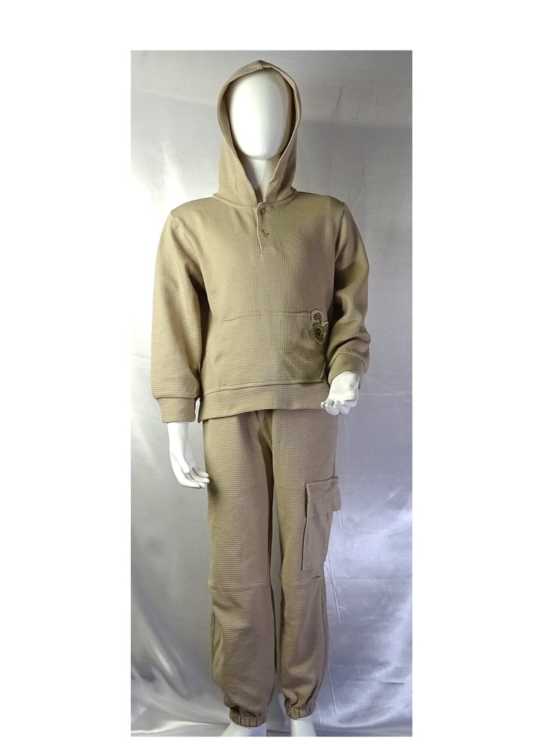 شلــــتر صناعة تركية فاخرة؛ طقم بنات مكون من قطعتين سويت شيرت و بنطلون قماش من مجموعة شلتر 35652 - Image 2