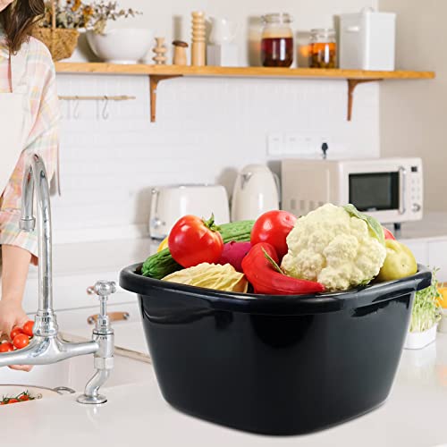 Doryh 18 Quart Plastic Dishpan, Wash Basin Tub for Sink, 1 Pack, Black - Image 4