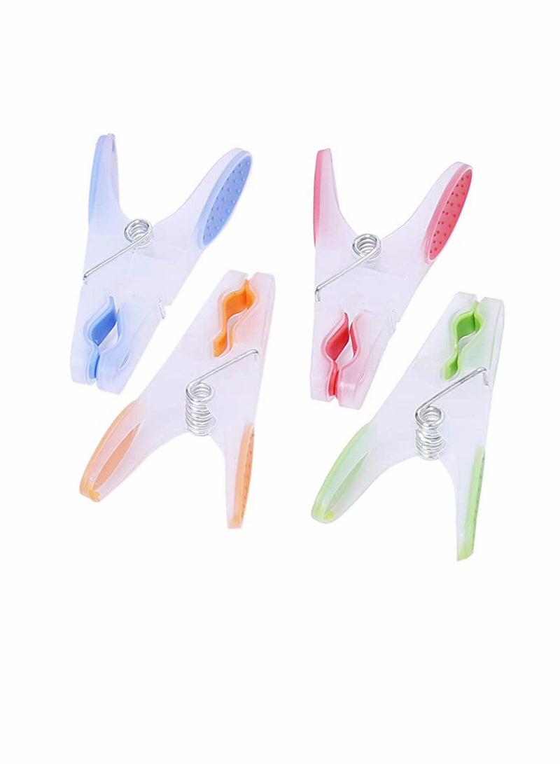 Clothes Pegs 48 pcs Drying Strong Clips Laundry Home Windproof Pin Extra Large Non-slip Ergonomic Soft Rubber Grip Clothespins for Indoor Outdoor Washing Line Racks - Image 3