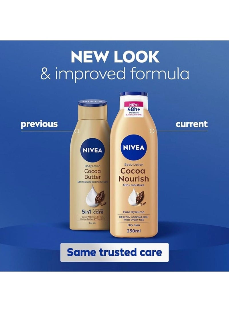 Nivea Moisturising Body Lotion 250 ml - 48 hours moisturising - hyaluronic acid - for dry skin - Image 4