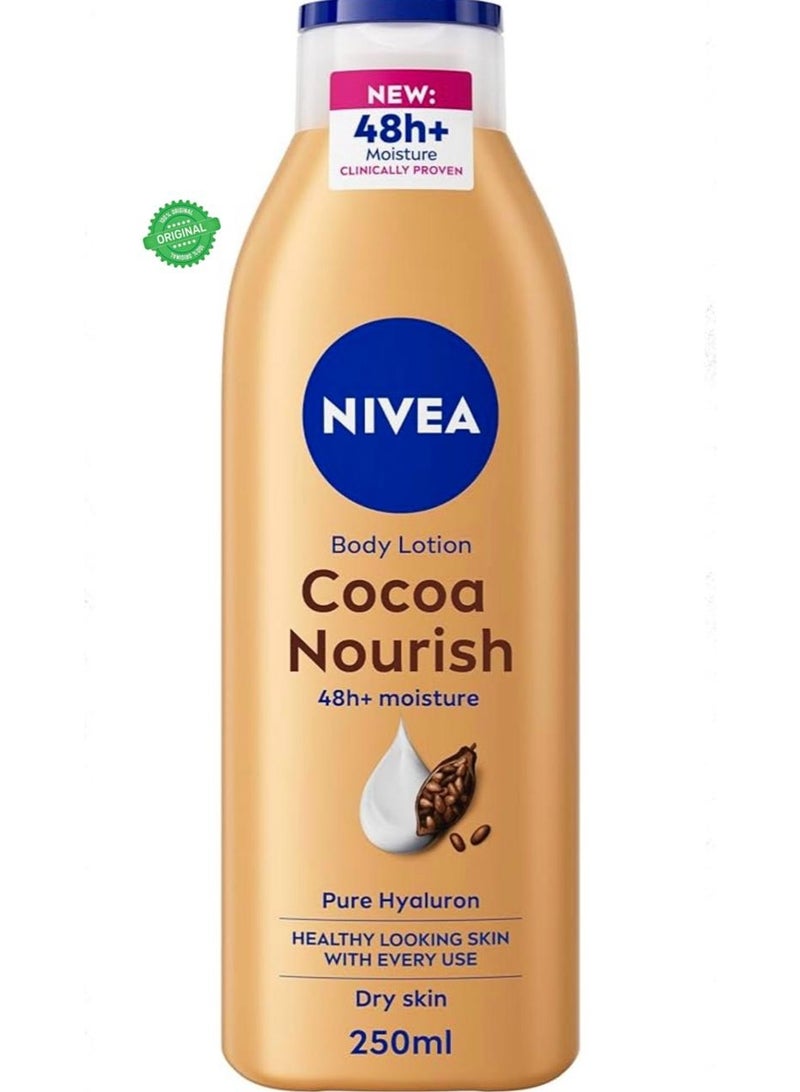 Nivea Moisturising Body Lotion 250 ml - 48 hours moisturising - hyaluronic acid - for dry skin - Image 1