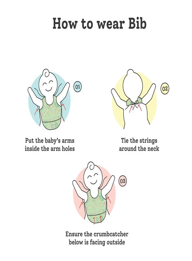 superbottoms Waterproof Cloth Bib, Reversible Bib (2 Prints in 1), Apron Style Bib, Full Coverage Bib with Breadcrumb Catcher, Mess-Free Feeding, 6m to 4y - Image 5