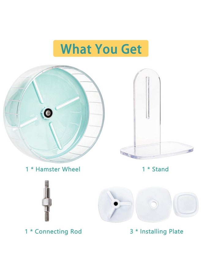 Foraineam Foraineam Hamster Wheel Super-Silent Hamster Exercise Wheels, 7.5 Inch Quiet Spinner Hamster Running Wheels with Adjustable Stand for Hamsters Gerbils Mice Or Other Small Animals  - Image 3