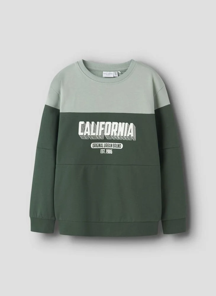 NAME IT Youth Graphic Crew Neck Sweatshirt
