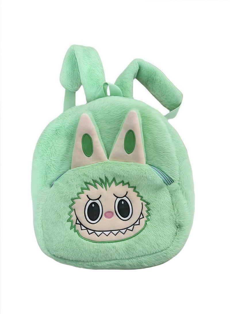 LABUBU Cartoon Casual Bubble Matlab Toddler Backpack Autumn and Winter Schoolbag Large Capacity Children Plush Backpack 26*23*9CM