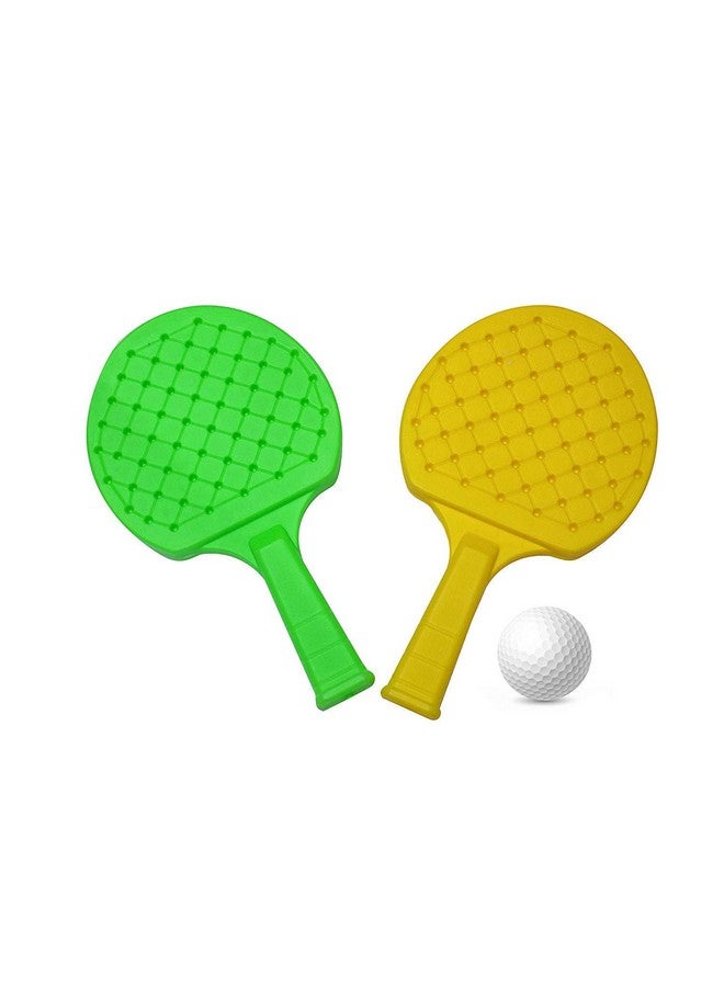 Toyshine Toyshine Junior Portable Easy to Carry Lite Weight Plastic TT Racket Set Includes 2 Racquets and 2 Balls Tennis Toy Indoor & Outdoor Sports Equipment for Kids Birthday Gift - Multi - Image 1