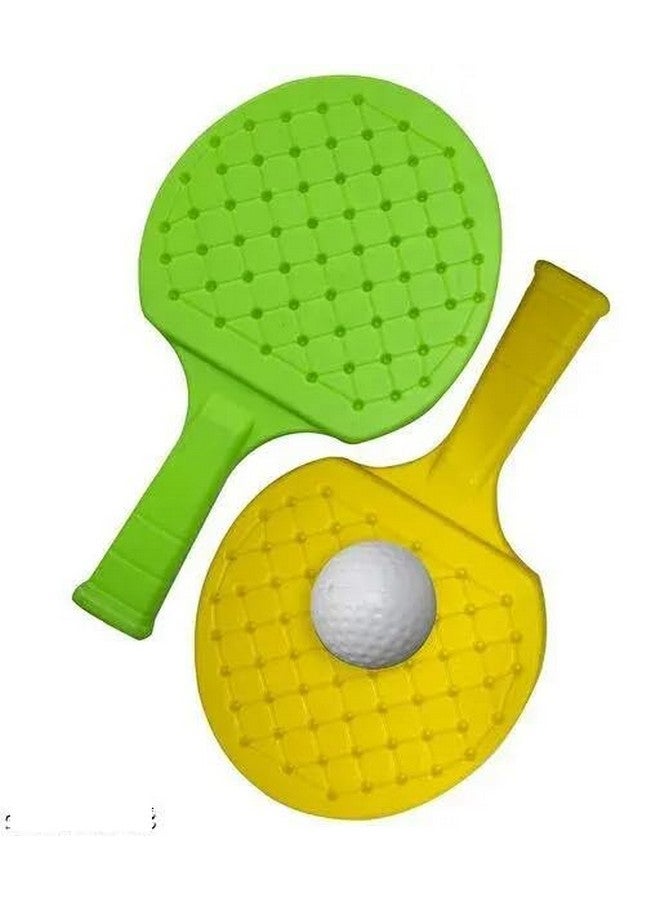 Toyshine Toyshine Junior Portable Easy to Carry Lite Weight Plastic TT Racket Set Includes 2 Racquets and 2 Balls Tennis Toy Indoor & Outdoor Sports Equipment for Kids Birthday Gift - Multi - Image 5