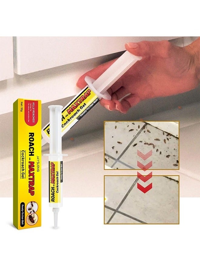 Jaysuing 2PACK Roach Maxtrap Cockroach Gel, Natural Repellent for Cockroaches, Strong Cockroach Eliminator, Kitchen Household Cockroach Trap, for Indoor and Outdoor Use, Ready To Use Bait, 10g - Image 1