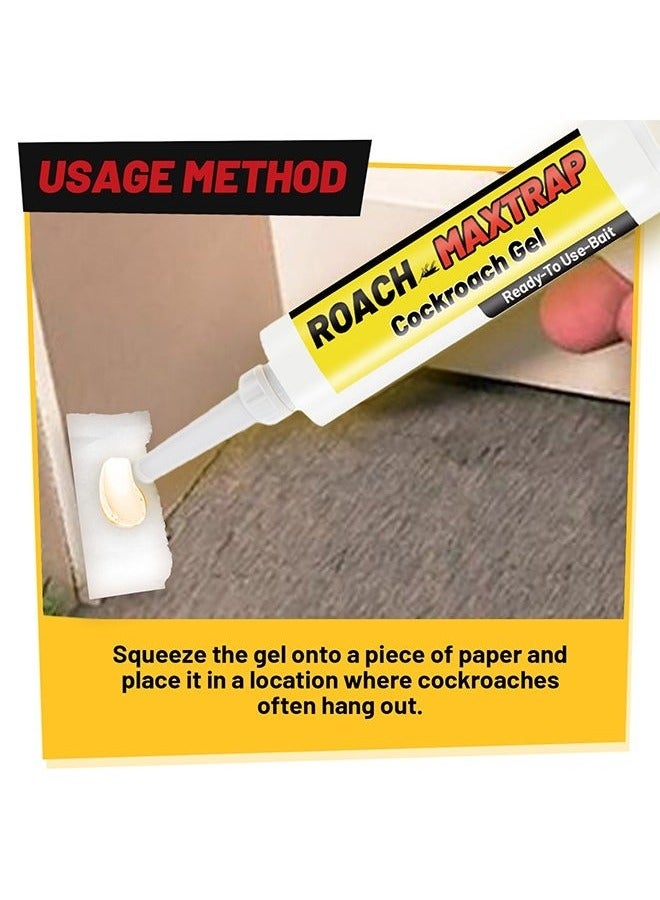 Jaysuing 2PACK Roach Maxtrap Cockroach Gel, Natural Repellent for Cockroaches, Strong Cockroach Eliminator, Kitchen Household Cockroach Trap, for Indoor and Outdoor Use, Ready To Use Bait, 10g - Image 5