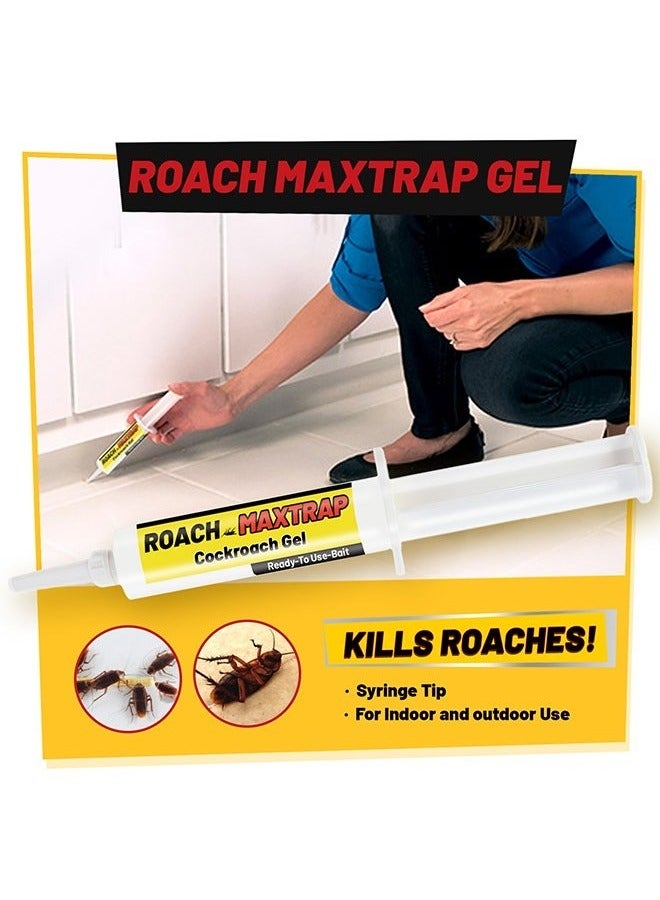 Jaysuing 2PACK Roach Maxtrap Cockroach Gel, Natural Repellent for Cockroaches, Strong Cockroach Eliminator, Kitchen Household Cockroach Trap, for Indoor and Outdoor Use, Ready To Use Bait, 10g - Image 2
