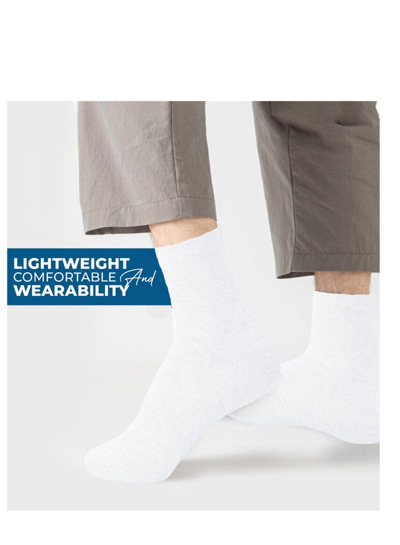 مزاجك جوارب رجالية 3 أزواج من الجوارب الرياضية متوسطة الحجم ناعمة وجيدة التهوية ومقاومة للرطوبة ومقاومة للرائحة ومناسبة للعمل والارتداء غير الرسمي وجوارب مريحة - Image 2