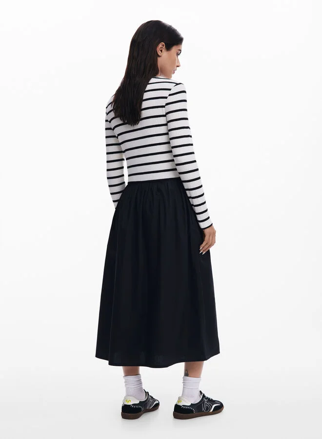 DESIGUAL Striped Bodice Dress