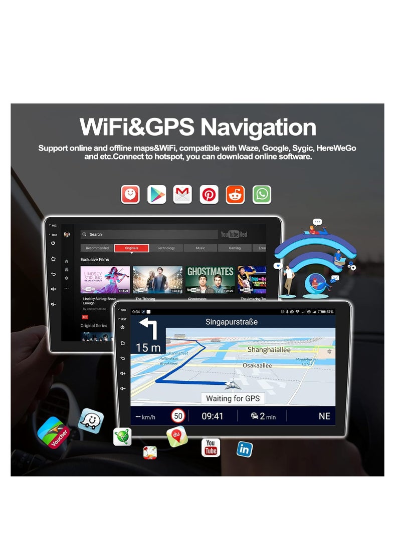 [2+32G] Android 13 Car Stereo for Mazda 6 2004-2015,9 Inch Touchscreen Car Radio Android Head Unit with Mirror Link GPS Navigation WiFi Bluetooth FM/RDS Radio SWC Dual USB/AUX-in+Backup Camera - Image 4