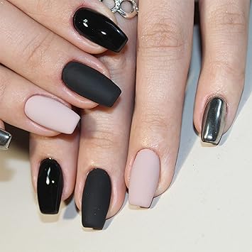 Bememo 120 Pieces Acrylic Nail Tips Fake Coffin Nail Full Cover Ballerina Shape Nails 10 Sizes Women Artificial False Nail in Clear Box Clear - Image 3