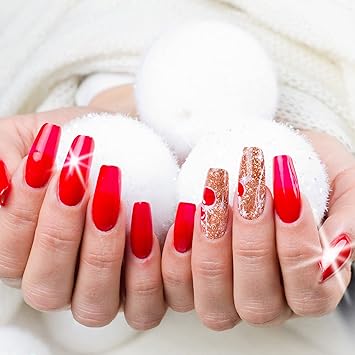 Bememo 120 Pieces Acrylic Nail Tips Fake Coffin Nail Full Cover Ballerina Shape Nails 10 Sizes Women Artificial False Nail in Clear Box Clear - Image 4