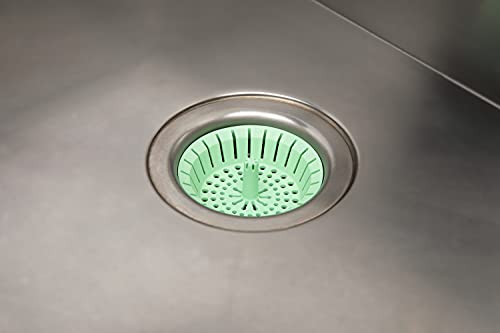 Dripsie Kitchen Sink Strainer 3.25" - Dripsie Anti-Clog Food Catcher, Flexible Drain Basket, Dishwasher Safe, Standard Fit, Made in USA (1-Pack Green) - Image 3
