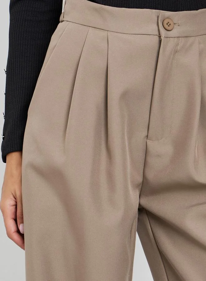 Styli  Brown Front Open Blazer and Trousers Co-ords for Women | Best Price UAE