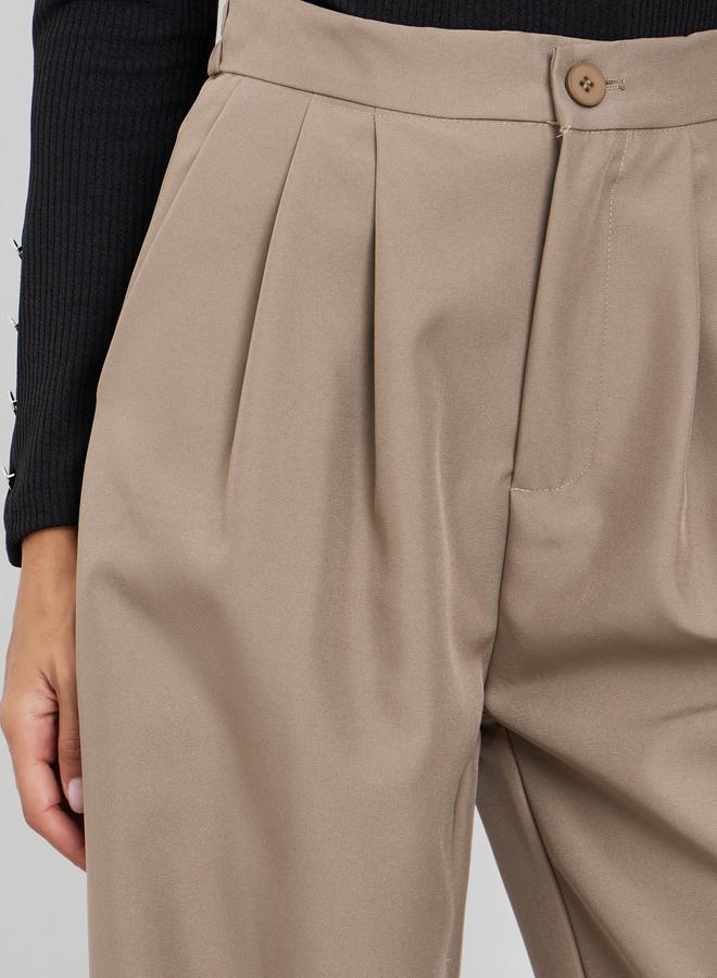 Styli Brown Front Open Blazer and Trousers Co-ords - Image 5