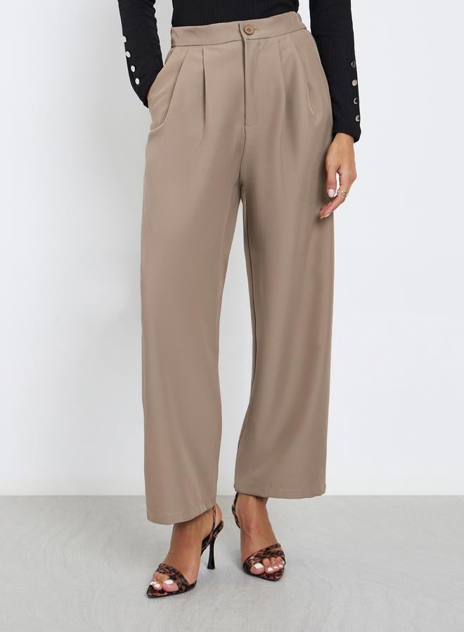 Styli Brown Front Open Blazer and Trousers Co-ords - Image 4