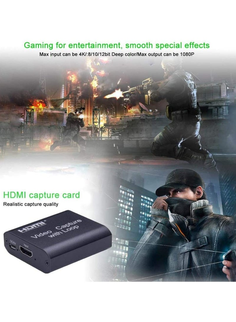 4K HDMI Video Capture Card 1080P Game USB Recorder to with Loop Output for Live Streaming Recording  - Image 4