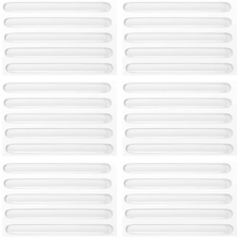 KRIVETY 30 Pcs Cabinet Door Rubber Bumper Clear StripsGlass Table Top Anti Slip Strips with Adhesive Backing Sound Dampening Buffer Soft Closing Pads FurnitureDoorsWalls Protecting Pack of 30 - Image 1