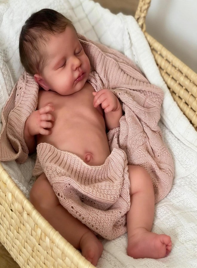 Anano Full Silicone Baby Doll 20 Inch Reborn Baby Dolls Silicone Full Body Girl, Realistic Babys Doll Lifelike Newborn Babies, Real Life Babys Reborn Dolls with Accessories - Image 5