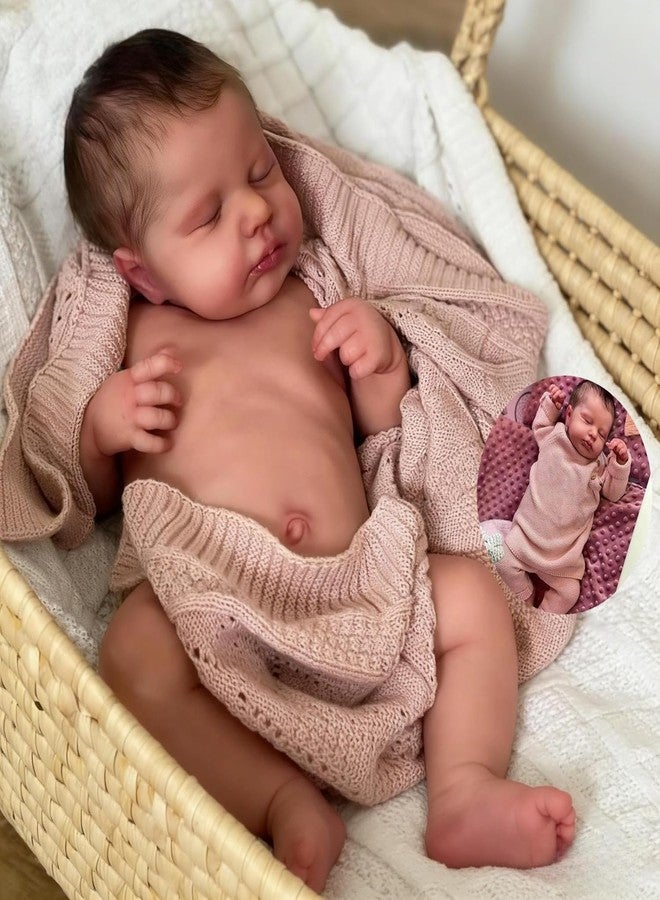 Anano Full Silicone Baby Doll 20 Inch Reborn Baby Dolls Silicone Full Body Girl, Realistic Babys Doll Lifelike Newborn Babies, Real Life Babys Reborn Dolls with Accessories - Image 1
